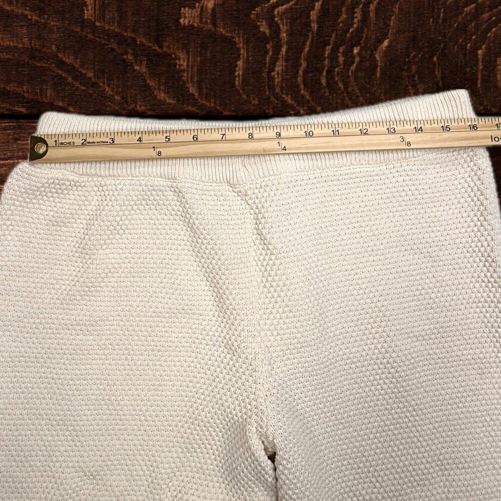 Free People Beach Textured Knit Hailee Barrel Leg Pants Joggers Cream Large - Picture 6 of 9